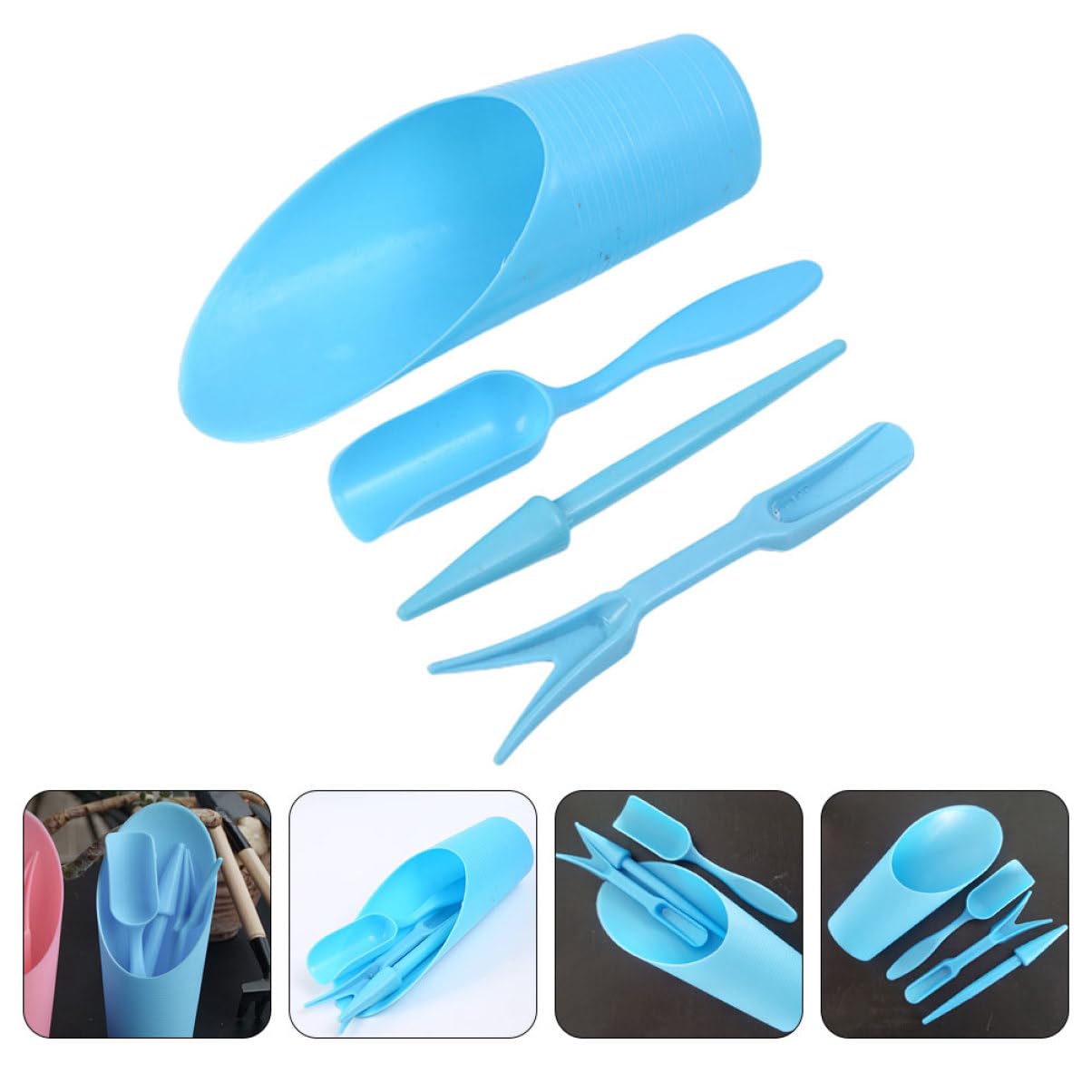 Gardening Tools Gifts - 4pcs/set, Plastic Durable Bucket shovel Potted