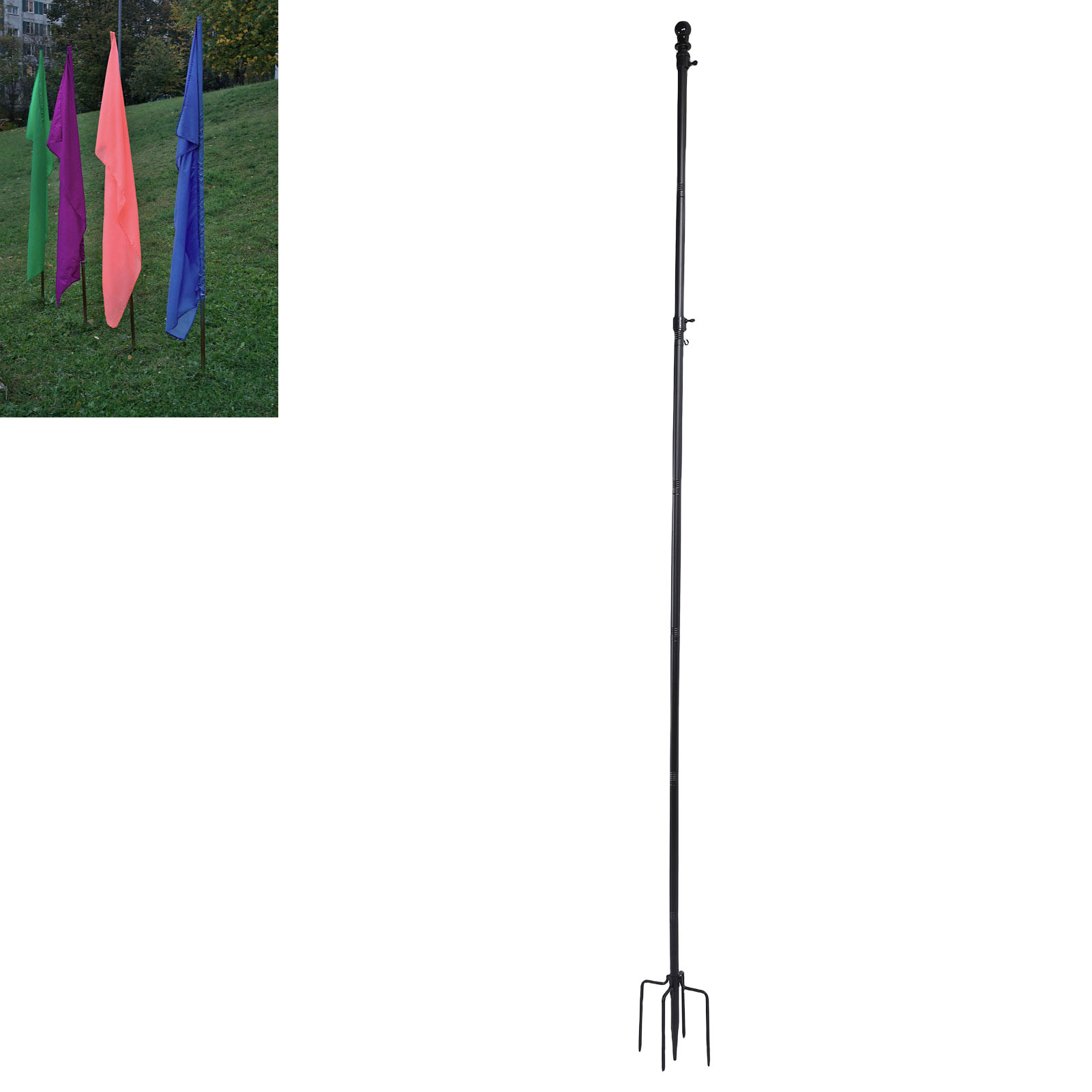 Gardening Yard Tools - 10 FT Ground Garden Flag Pole