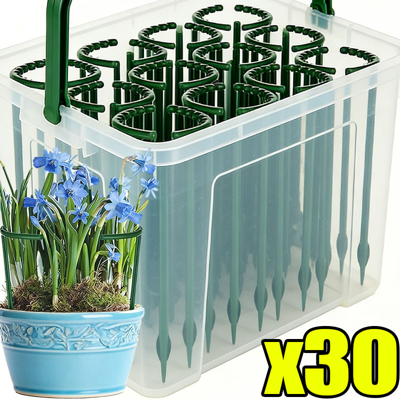 Gardening Tools Gifts - 30-1PCS Plastic Plant Support Semicircle Pile