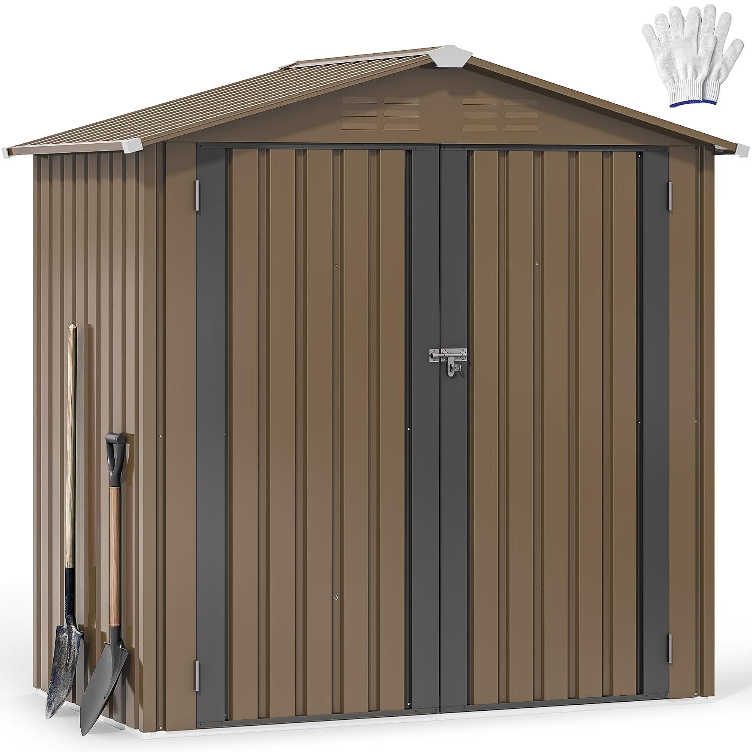 6x4ft Metal Outdoor Storage Sh - đánh giá và giá Gardening Tools Of
