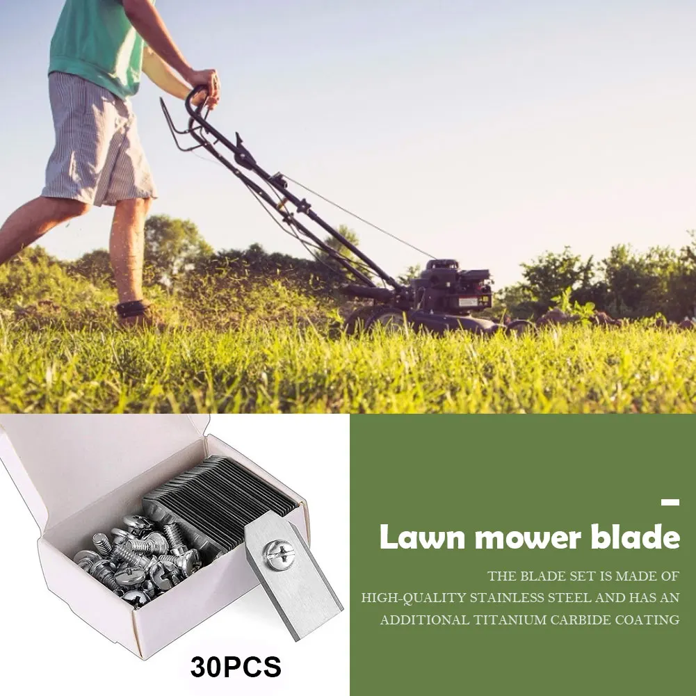 30PCS Lawn Mower Cutting Blade - đánh giá và giá Gardening Tools Basic