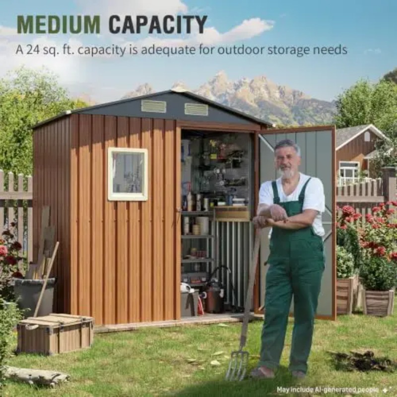 Outdoor Storage Shed 6x4 Ft, L - đánh giá và giá Gardening Tools Of